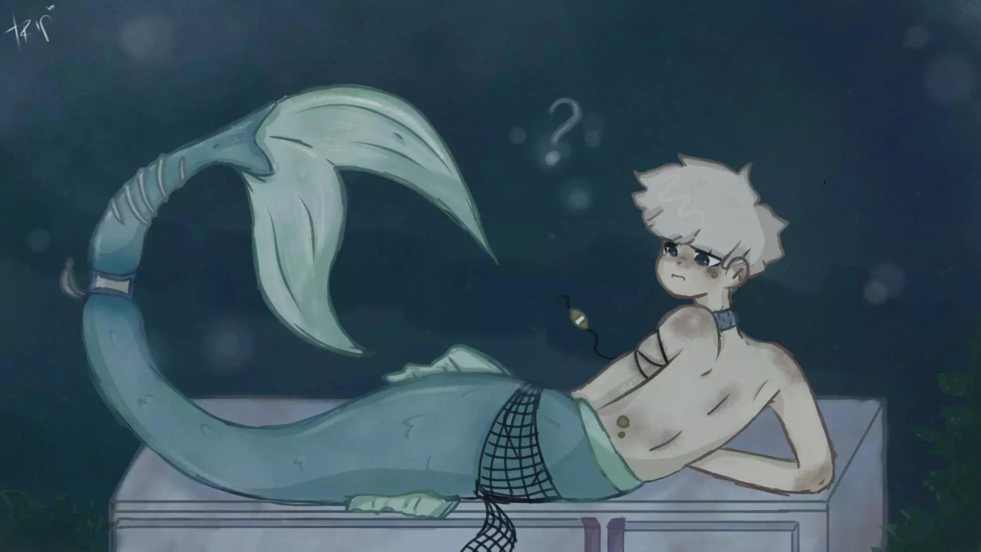 被海洋垃圾污染後的小美人魚 - 同人圖127 - 1
