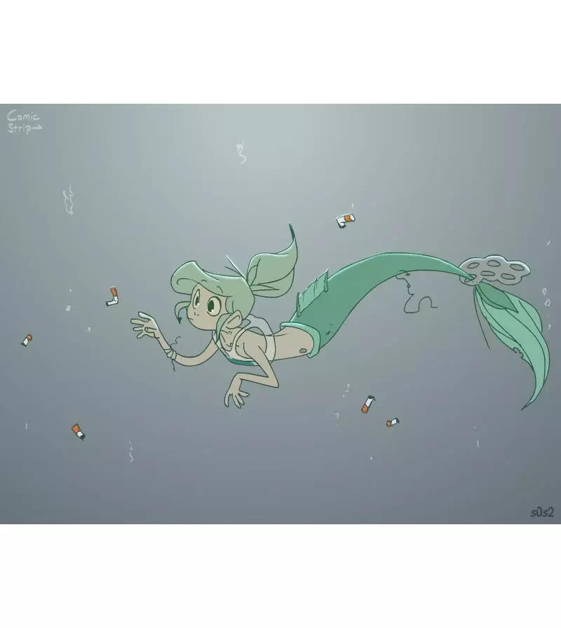 被海洋垃圾污染後的小美人魚 - 第04話 - 1